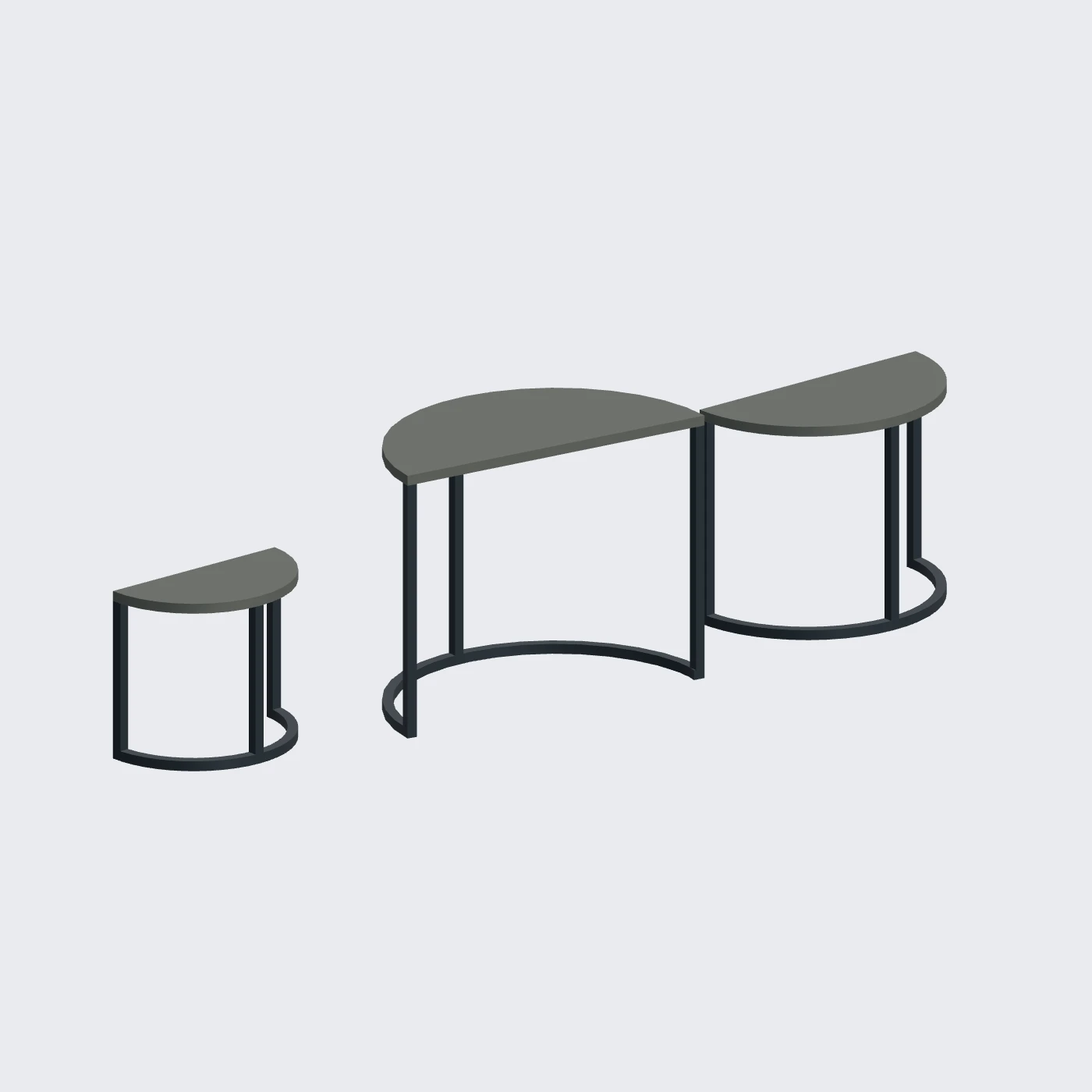 Curved Nesting Table Set — alternate angle