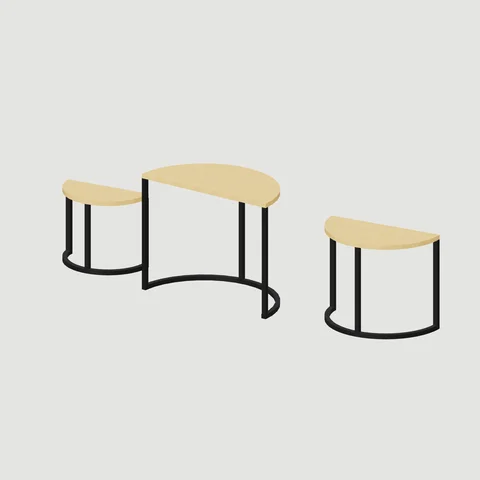Curved Nesting Table Set