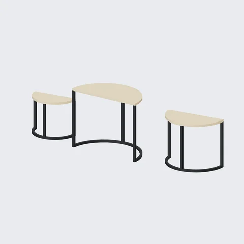 Curved Nesting Table Set