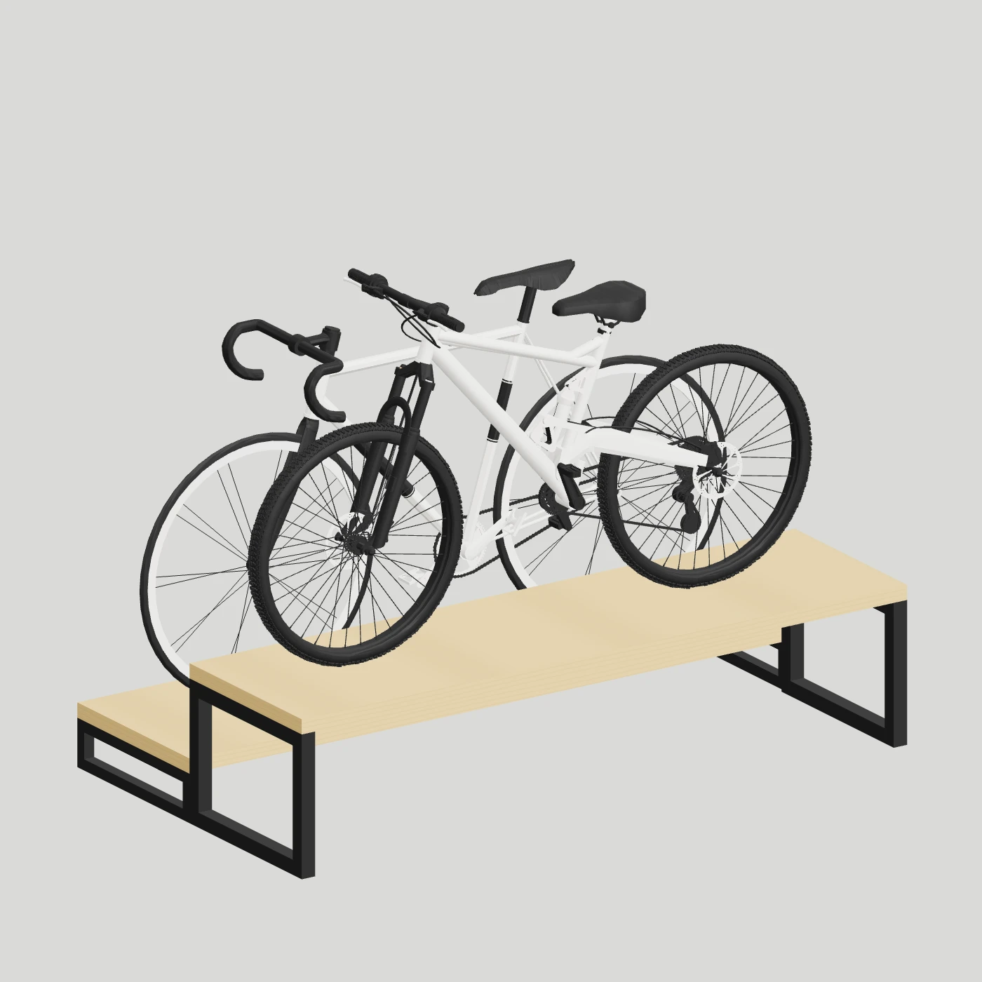 Two-Level Bicycle Display Platform — alternate angle