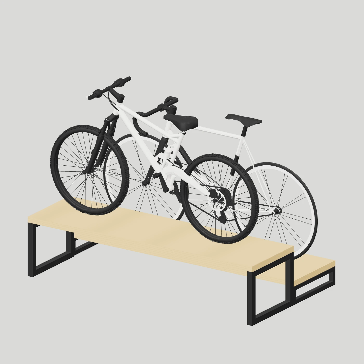 Two-Level Bicycle Display Platform