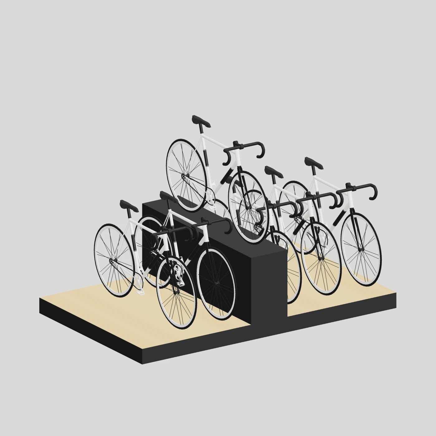 Box-Base Bicycle Stage — alternate angle