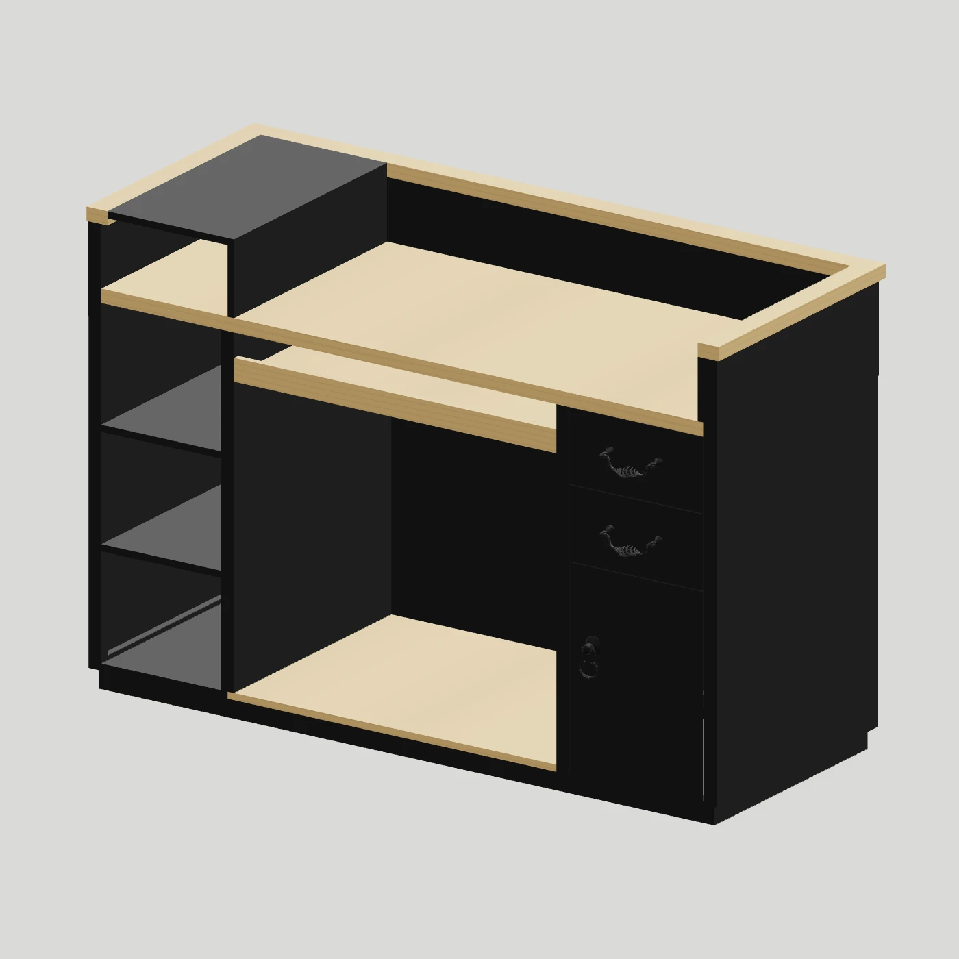 Drawer Checkout Counter · 1500 — alternate angle