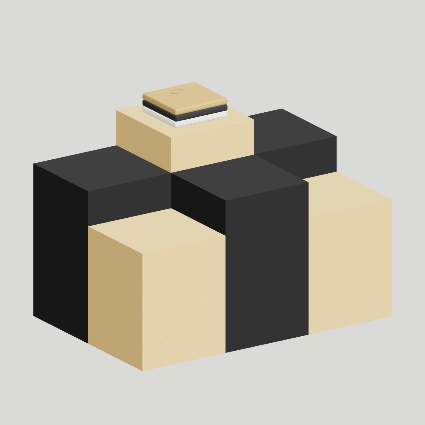 Cube Display Plinth Composition — alternate angle