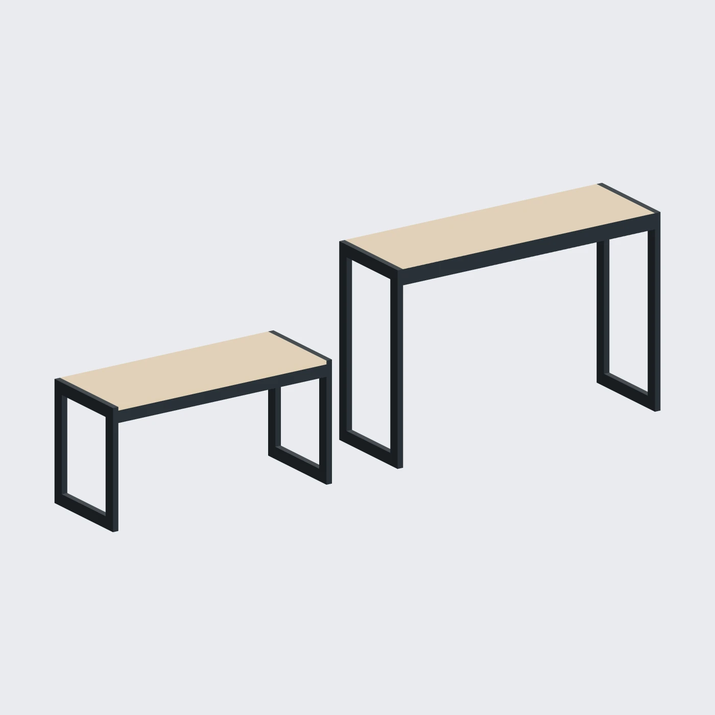 Wood-Top Nesting Tables — alternate angle