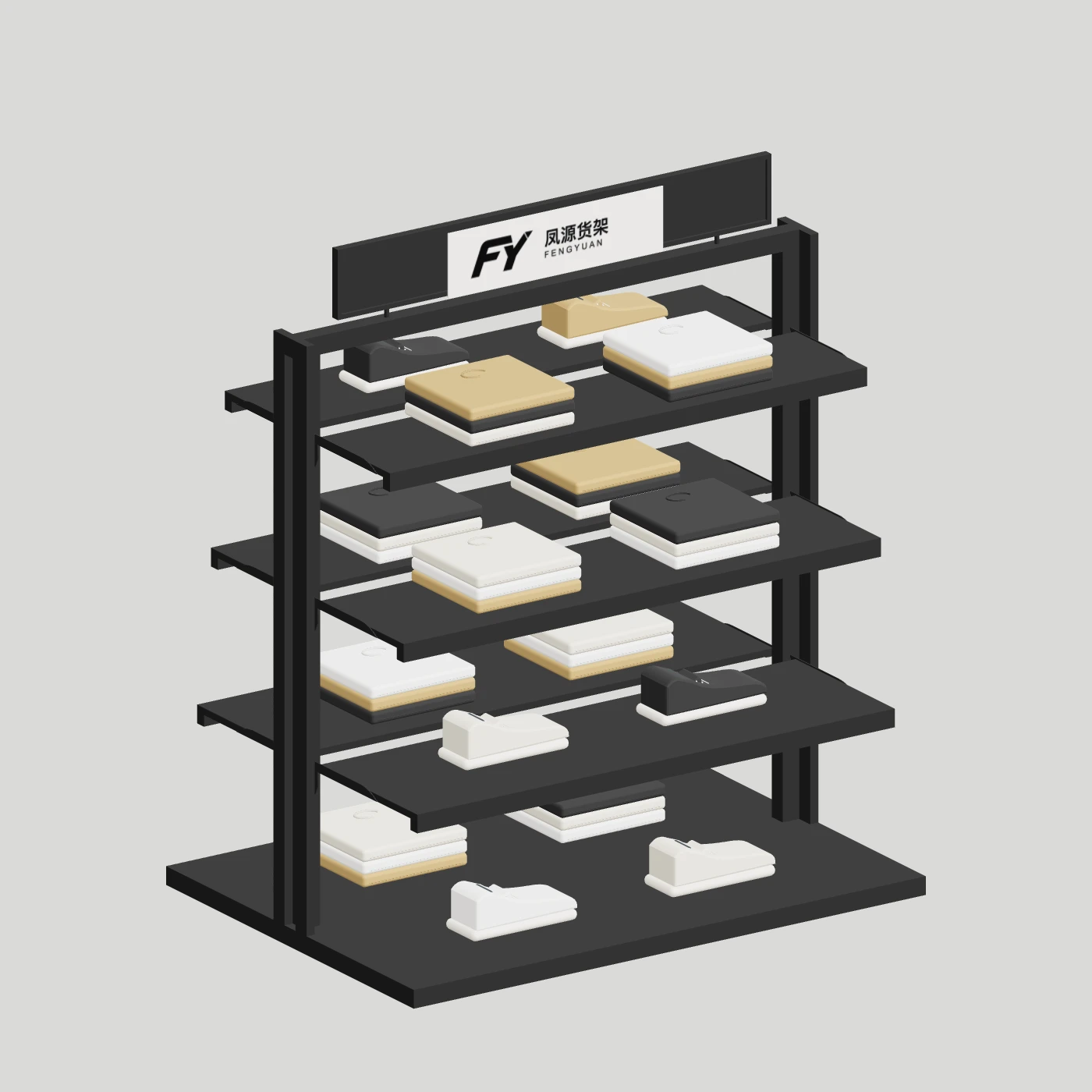 Double-Sided Shelf Gondola — alternate angle