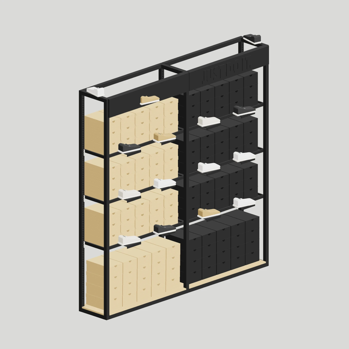 Framed Shoe-Box Display — alternate angle