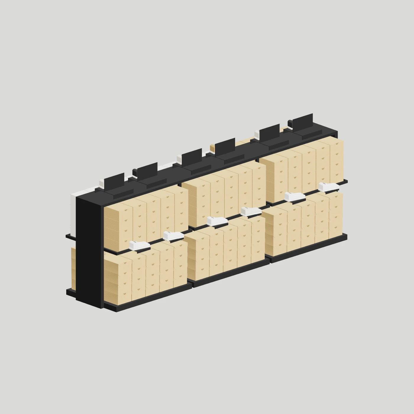 Low Shoe-Box Display Island — alternate angle