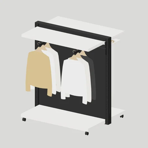 Mobile Merchandising Island · Single Bay