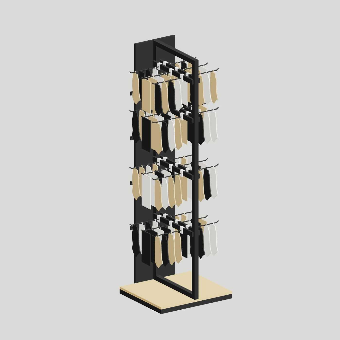 Two-Face Sock Stand · Four Rows — alternate angle