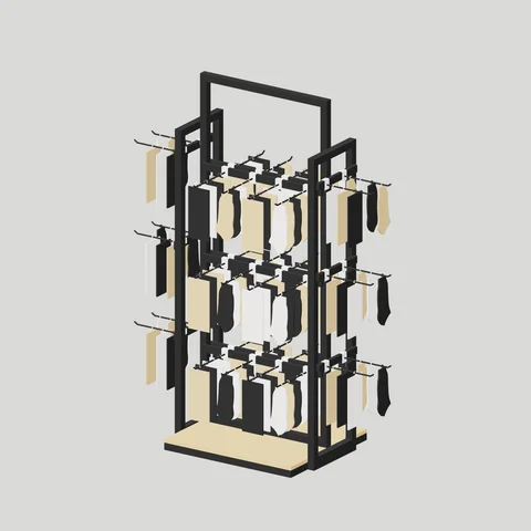 Two-Face Sock Stand · Three Rows