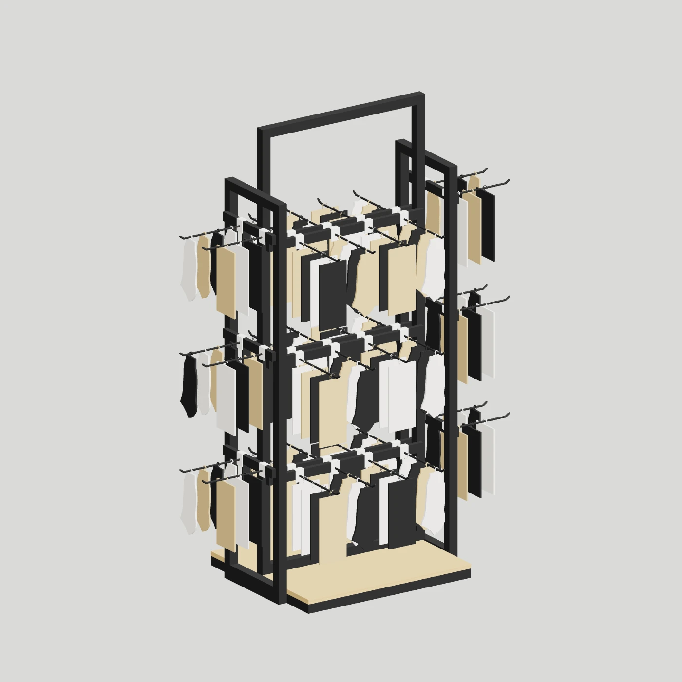 Two-Face Sock Stand · Three Rows — alternate angle