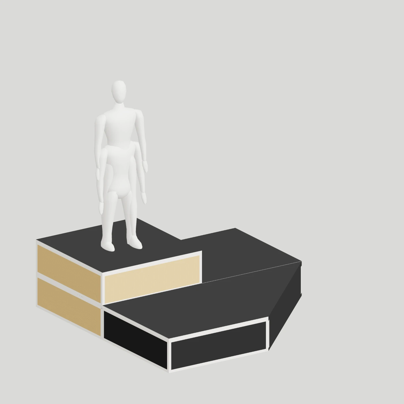 Polygonal Mannequin Stage — alternate angle