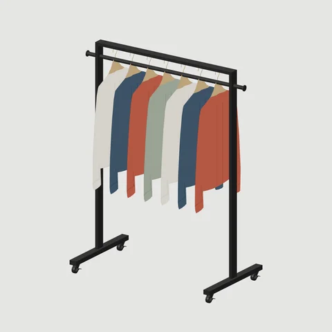 Garment Rail on Castors