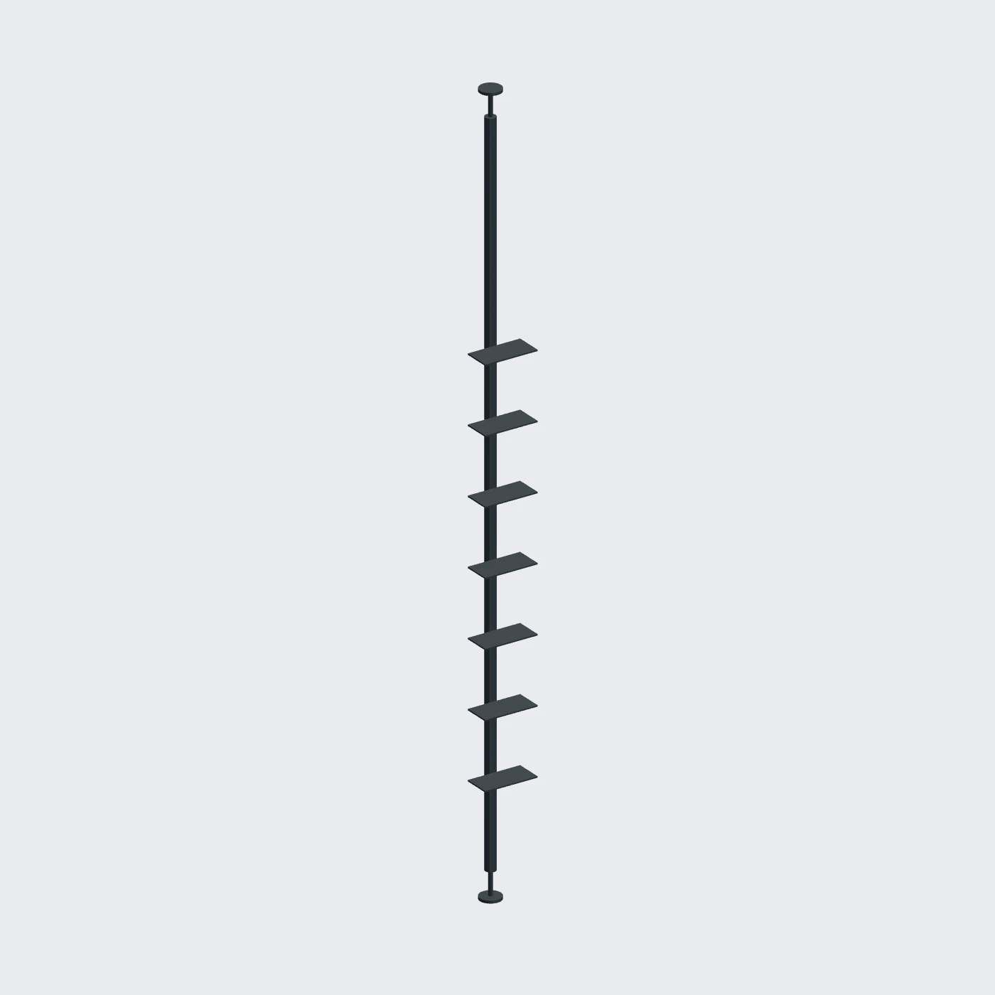 Round Shoe Display Column — alternate angle