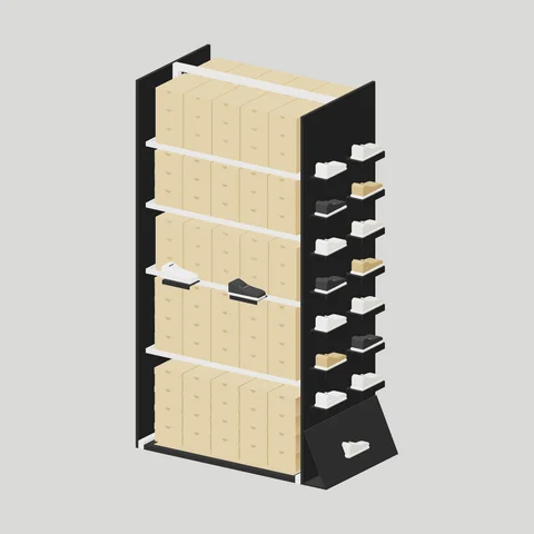 Shoe-Box Storage Island · Single Bay