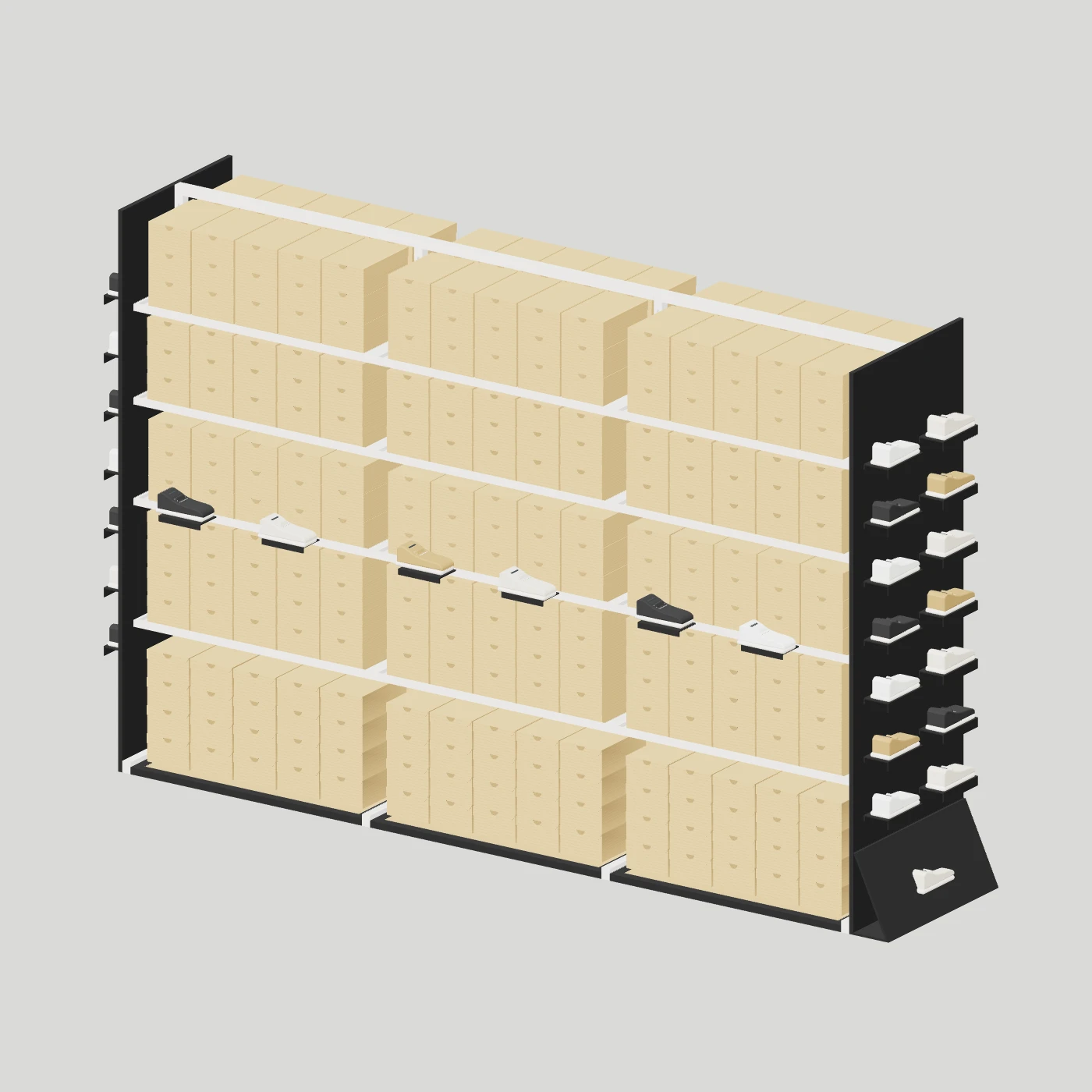 Shoe-Box Storage Island · Triple Bay — Footwear collection