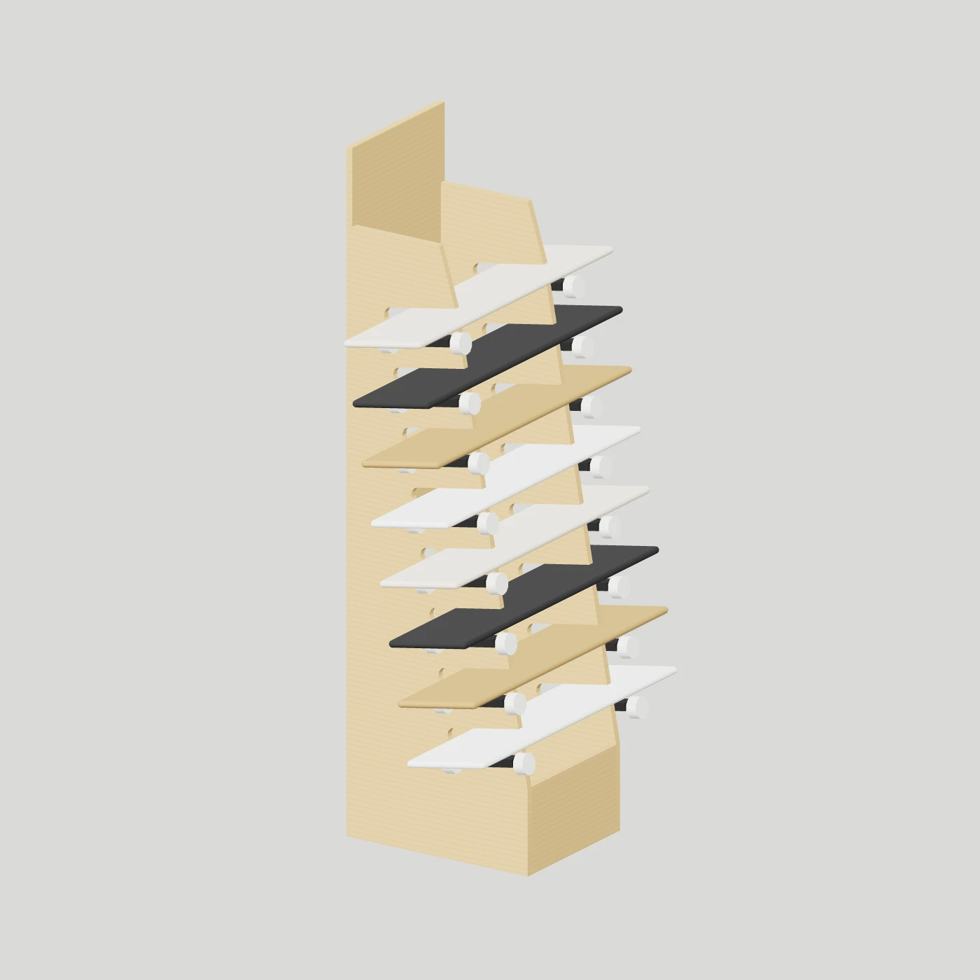 Slotted Skateboard Tower — Full board collection
