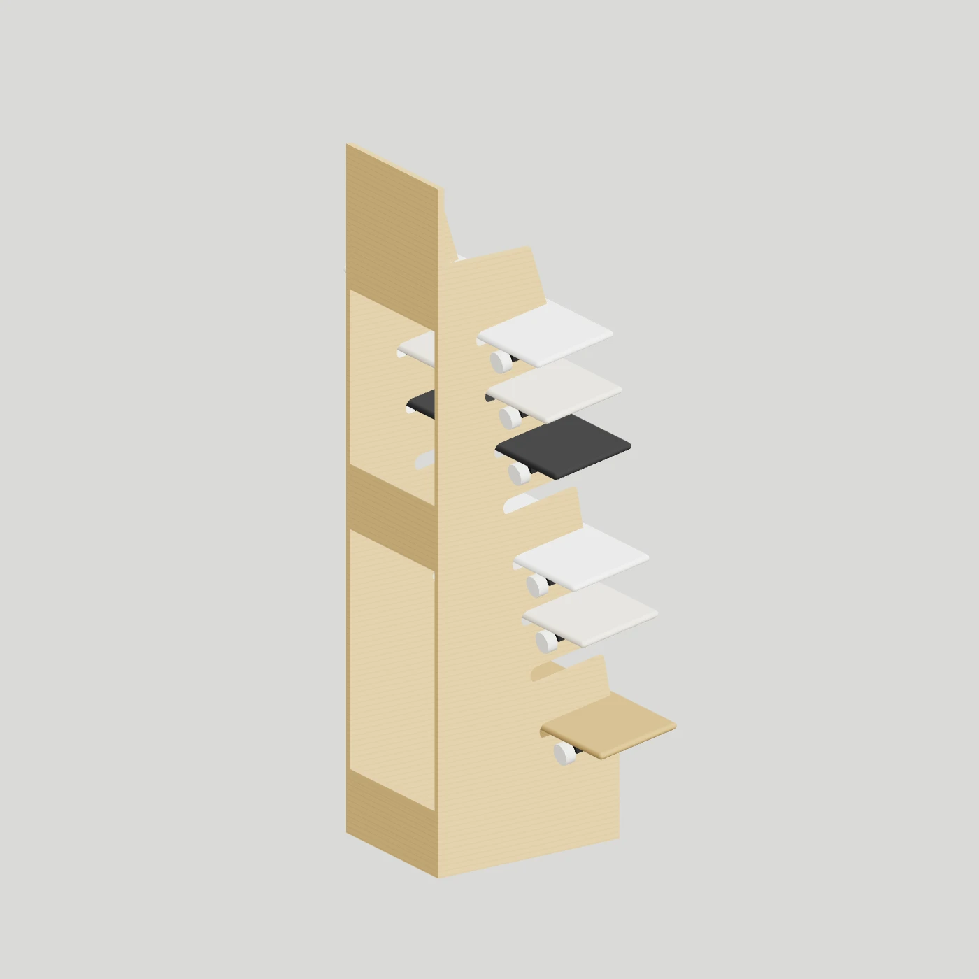Slotted Skateboard Tower — alternate angle