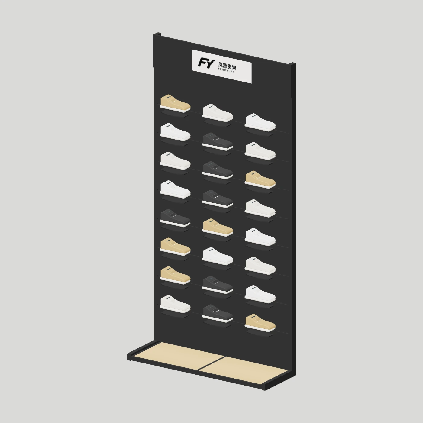 Slotted Shoe Display Panel — Footwear collection