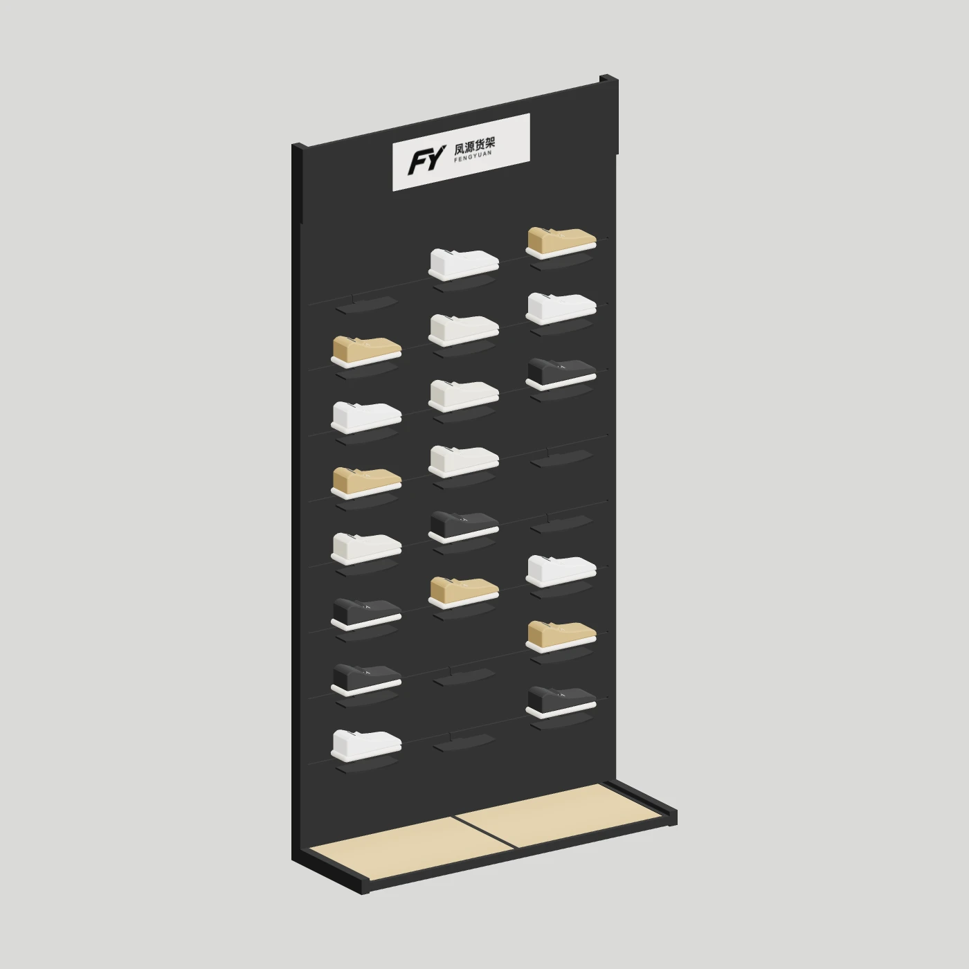 Slotted Shoe Display Panel — alternate angle