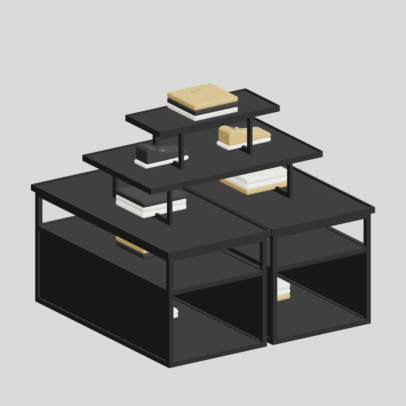 Stepped Display Table · Square — alternate angle