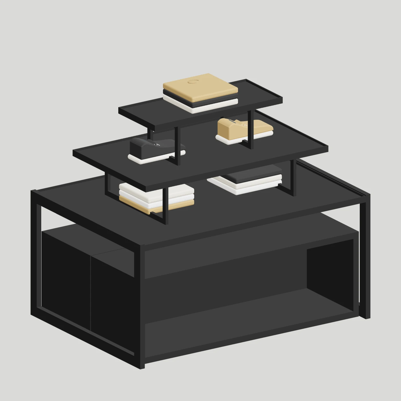 Stepped Display Table · Rectangular — alternate angle