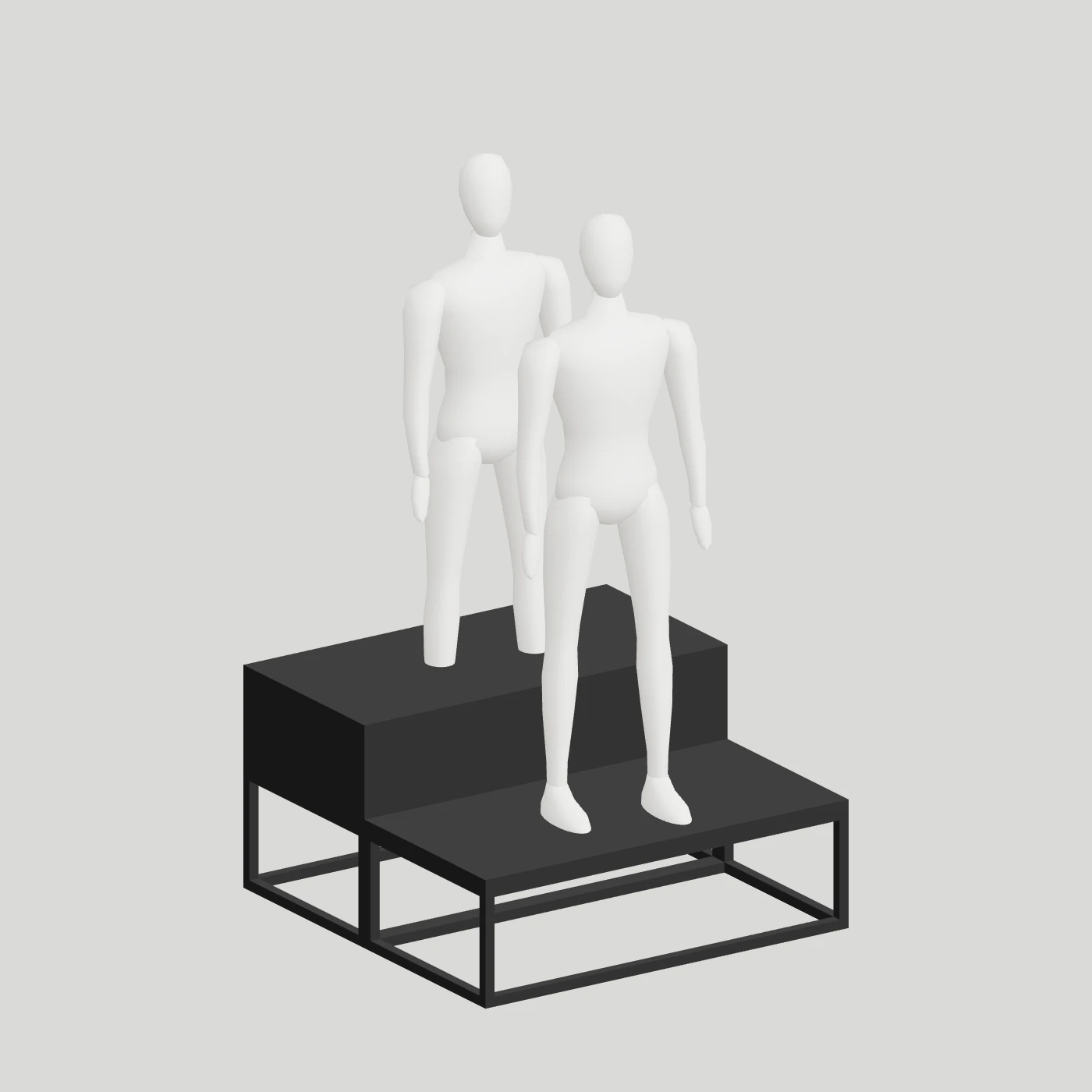 Stepped Mannequin Platform · Square — alternate angle