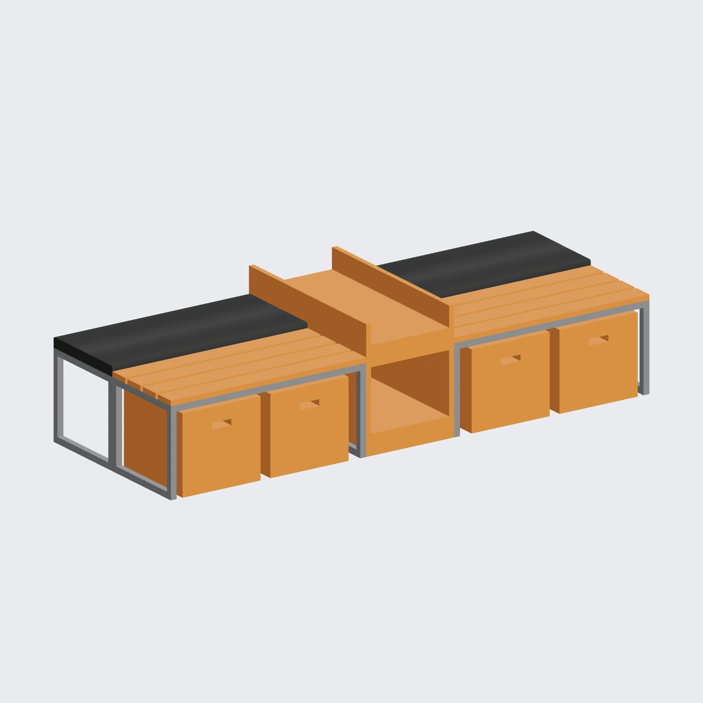 Storage Display Table Set — alternate angle