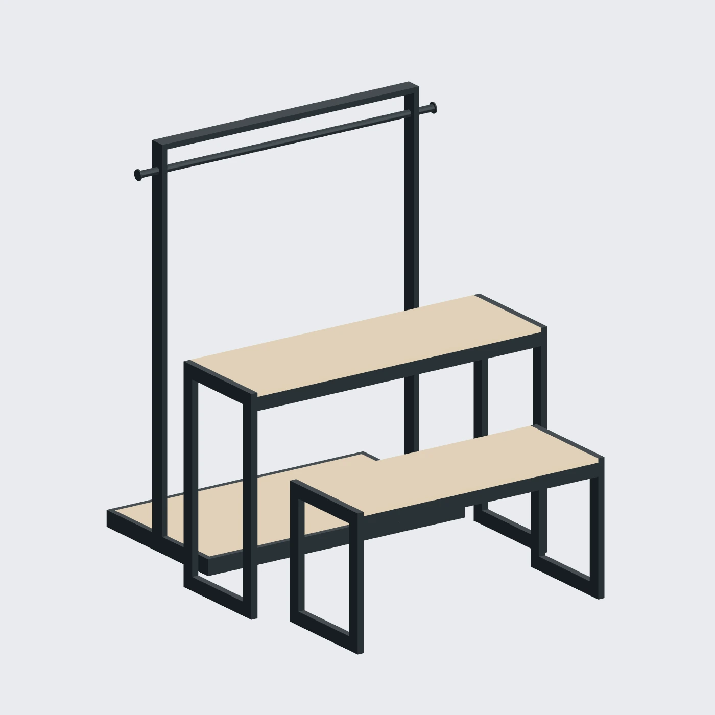 Rail & Nesting Table Set — alternate angle