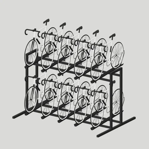Two-Tier Bicycle Display Rack