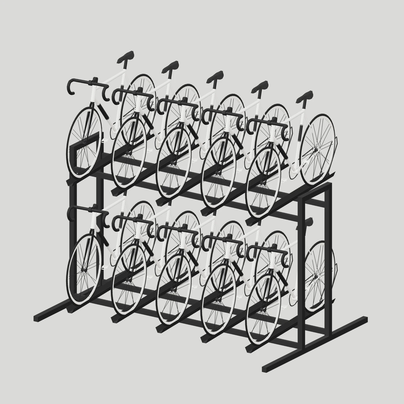 Two-Tier Bicycle Display Rack
