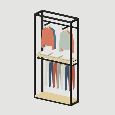 Freestanding Clothing Rack · H2400