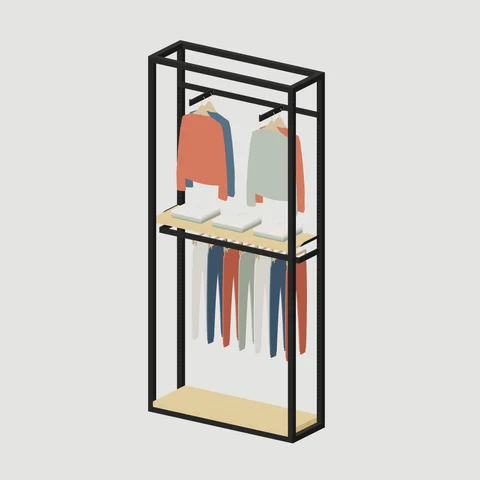 Freestanding Clothing Rack · H2600