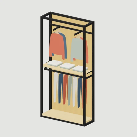 Freestanding Clothing Rack · Panel 1200