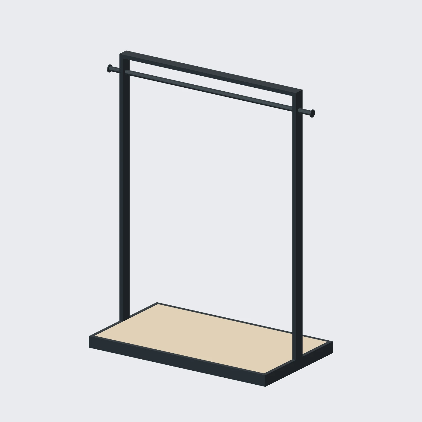 Wood-Base Garment Rail
