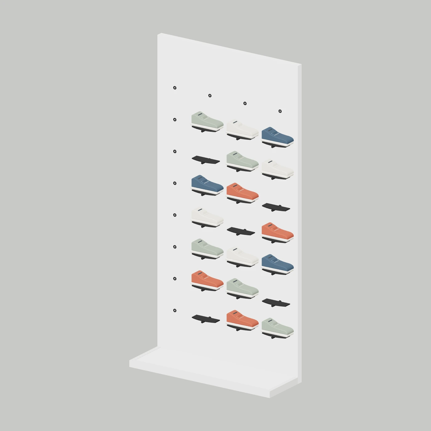 Shoe Display Wall · 1200 catalog configuration preview