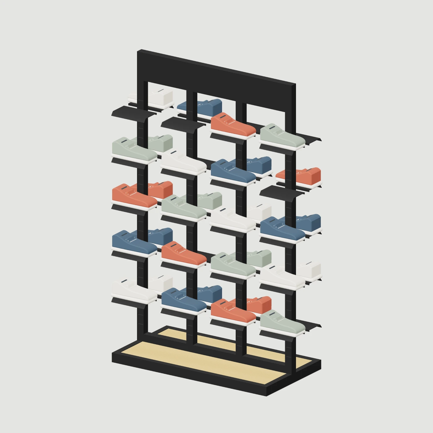 Double-Sided Shoe Island catalog configuration preview