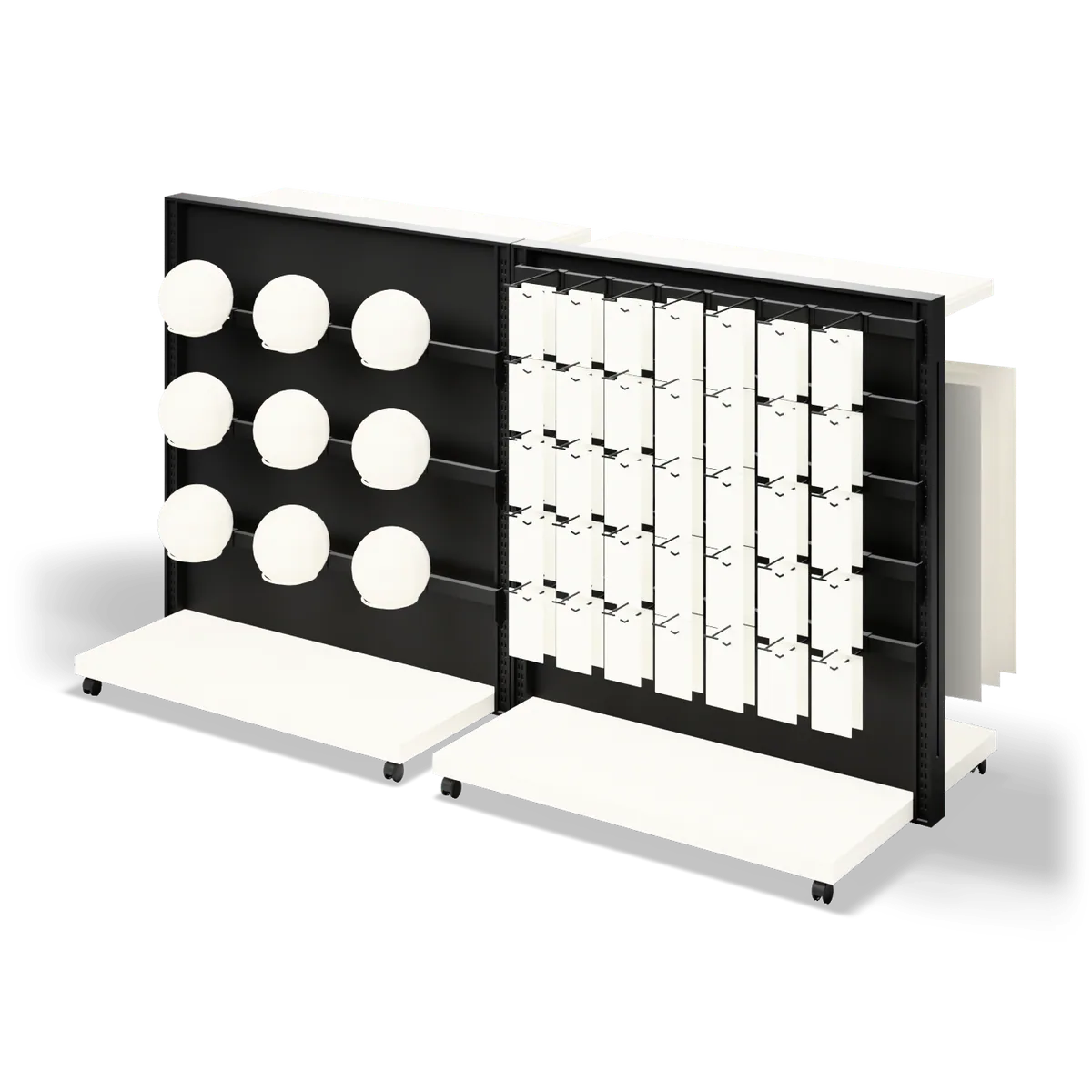 Mobile Merchandising Island · Double Bay, front three-quarter view